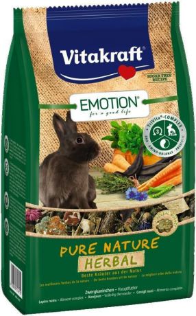Корм Vitakraft Emotion Pure Nature Herbal для кроликов (600 г, )