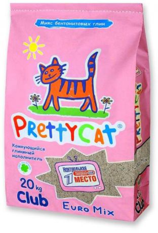 Наполнитель PrettyCat Club Euro Mix бентонитовый комкующийся для кошек (10 кг, )