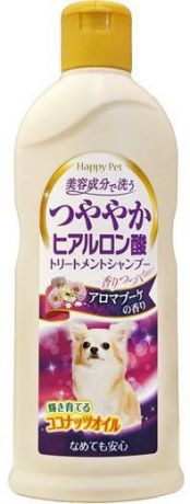 Шампунь Premium Pet Japan с кокосовым маслом и гиалуроном для сияющей шерсти собак (350 мл, Букетный аромат)