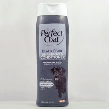 Шампунь и кондиционер 8in1 Perfect Coat Black Pearl Shampoo оттеночный для собак с темной шерстью (473 мл, )