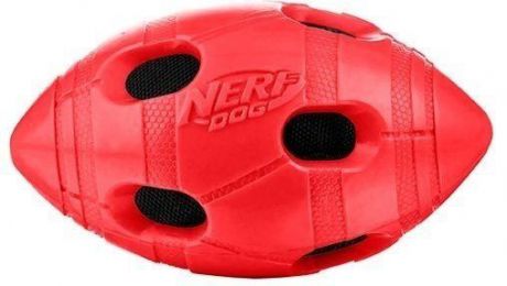 Игрушка Nerf Мяч для регби светящийся для собак (10 см, Красный желтый)