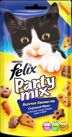 Лакомство Felix Party Mix для кошек (20 г, Гриль микс (говядина, курица, лосось))