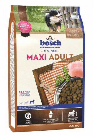 Сухой корм Bosch Adult Maxi для взрослых собак крупных пород (15 кг, )