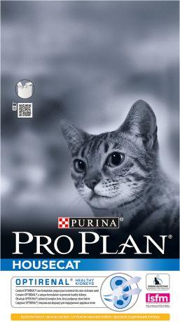 Сухой корм Pro Plan Original Optirenal House Cat для домашних кошек (1,5 кг, Курица и рис)