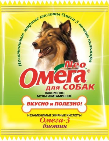 Мультивитаминное лакомство Омега Neo, Биотин для собак (90 таб)