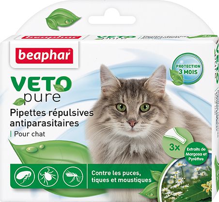 БиоКапли Beaphar от блох и клещей для кошек (3 пипетки)