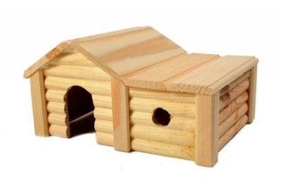 Дом Дарэлл с пристройкой деревянный для мелких грызунов (22 х 17 х 12 см)