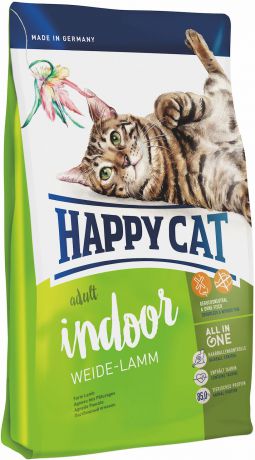 Сухой корм Happy Cat Adult Indoor Weide-Lamm с ягненком для кошек (1,4 кг, Ягненок)