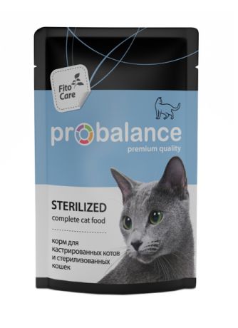 Паучи ProBalance Sterilized для стерилизованных кошек и кастрированных котов 85 г (85 г, )