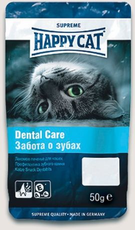 Печенье Happy Cat Dental Care для профилактики зубного камня у кошек 50 г (50 г, )