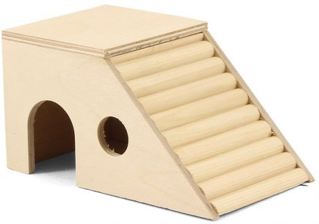 Домик-лестница Гамма деревянный для мелких животных (17x10x9 см)