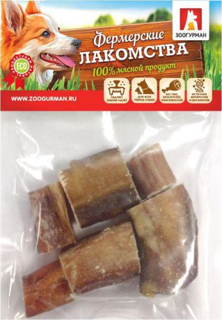 Лакомство Фермерские лакомства Корень бычий резанный для собак (50 г, )