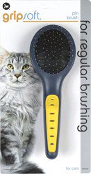 Щетка JW Pet Grip Soft Cat Brush для кошек массажная с облитыми кончиками, пластик