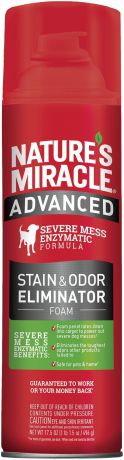 Уничтожитель пятен и запахов Nature's Miracle ADV Dog Stain&Odor Foam с усиленной формулой для собак, аэрозоль-пена, 518 мл (518 мл)