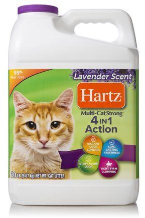 Наполнитель Hartz Fresh Scent комкующийся для кошек (9,1 кг, Лаванда)