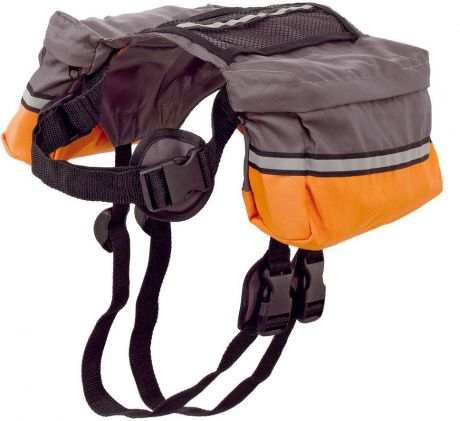 Вьючная сумка Ferplast Dog Scout для собак (Д 30 x Ш 6 x В 25 см, Оранжевый, серый)