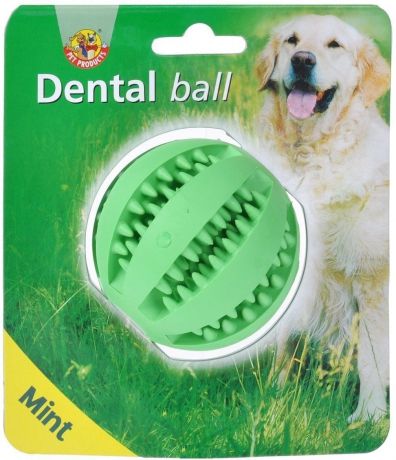 Игрушка I.P.T.S. Beeztees Мяч массажный с запахом мяты для ухода за зубами для собак (7 см, )