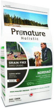 Сухой корм Pronature Holistic Grain Free Nordikö для собак (340 г, Мелкие крокеты)