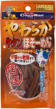 Лакомство Premium Pet Japan тауриновый снэк для укрепления иммунитета и сердечной мышцы для кошек (25 г, На основе говяжьего языка)