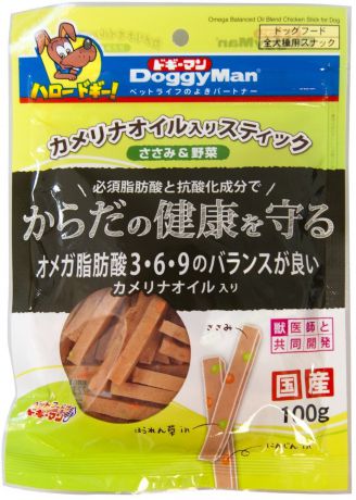 Лакомство Premium Pet Japan Мясные палочки на основе масла камелина для укрепления иммунитета собак (100 г, )