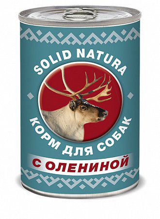 Консервы Solid Natura фаршевое питание для собак (100 г, Оленина)