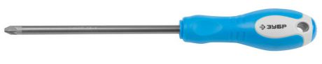 Отвертка ЗУБР Cr-V сталь, трехкомпонентная рукоятка, цветовая индикация типа шлица, PZ №3, 150мм