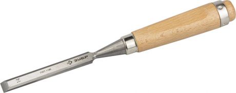 Стамеска-долото "СТ 500" с деревянной ручкой ЗУБР хромованадиевая, 14мм