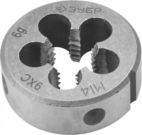 Плашка круглая ручная для нарезания метрической резьбы ЗУБР "МАСТЕР" мелкий шаг, М14 x 1,5