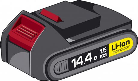 Батарея аккумуляторная ЗУБР АКБ-14.4-Ли 15М2 СУПЕРКОМПАКТ М2 14.4 В, Li-Ion, 1.5 Ач