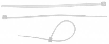 Стяжки кабельные нейлоновые белые ЗУБР КС-Б2 3.6 х 300 мм, 50 шт