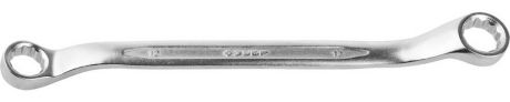 Накидной гаечный ключ изогнутый ЗУБР 12 x 13 мм