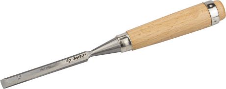 Стамеска-долото "СТ 500" с деревянной ручкой ЗУБР хромованадиевая, 12мм