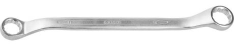 Накидной гаечный ключ изогнутый ЗУБР 17 x 19 мм