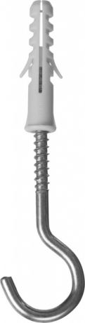 Дюбель полипропиленовый распорный в комплекте с шурупом-полукольцом ЗУБР тип ЕВРО, 8 х 40 / 5 х 75 мм, 70 шт