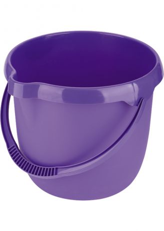 Ведро пластмассовое круглое 12л, фиолетовое ТМ Elfe