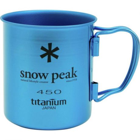 Кружка Snow Peak Snow Peak титановая Ti-Single 450 голубой 0.45л
