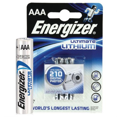 Батарейка ENERGIZER S.A Energizer Ultim Lith FR03 AAA в бл.2 шт