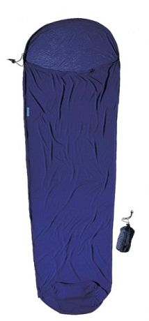 Вкладыш в спальник Cocoon Coolmax Mummyliner темно-синий 220X80/60CM