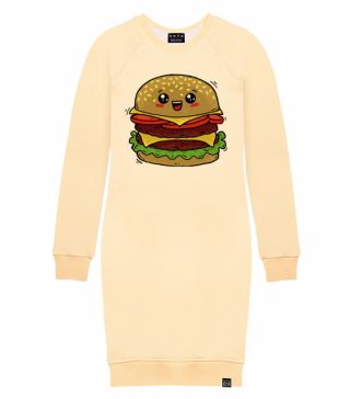 Платье-толстовка с принтом Двойной чизбургер
