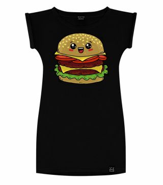 Платье с принтом Двойной чизбургер