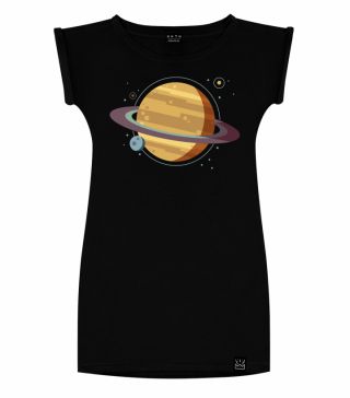 Платье с принтом Сатурн