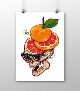 Постеры Череп-апельсин