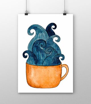Постеры Чашка с морем