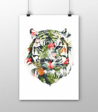 Постеры Тигр тропики