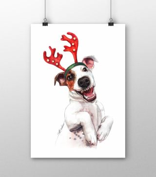 Постеры Собачка с рожками