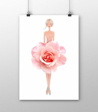 Постеры Роза-балерина