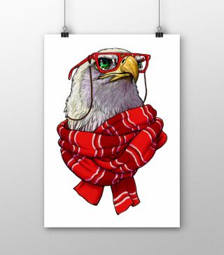 Постеры Орел в очках