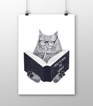 Постеры Кот Ученый