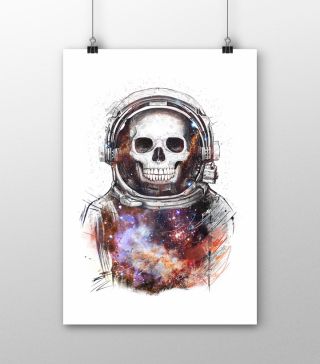 Постеры Космический череп