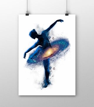 Постеры Балерина космос